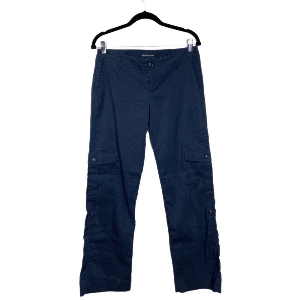 Banana Republic Linen Cargo Pants sz 4